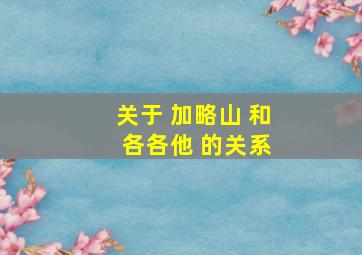 关于 加略山 和 各各他 的关系